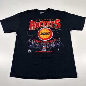 Vintage 90s Houston Rockets 1994 NBA Champions Shirt XL Belton Clutch City USA